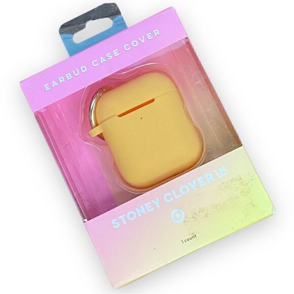 STONEY Clover Lane For Target Orange Smiley Face Ear Bud Cover - Picture 3 of 9